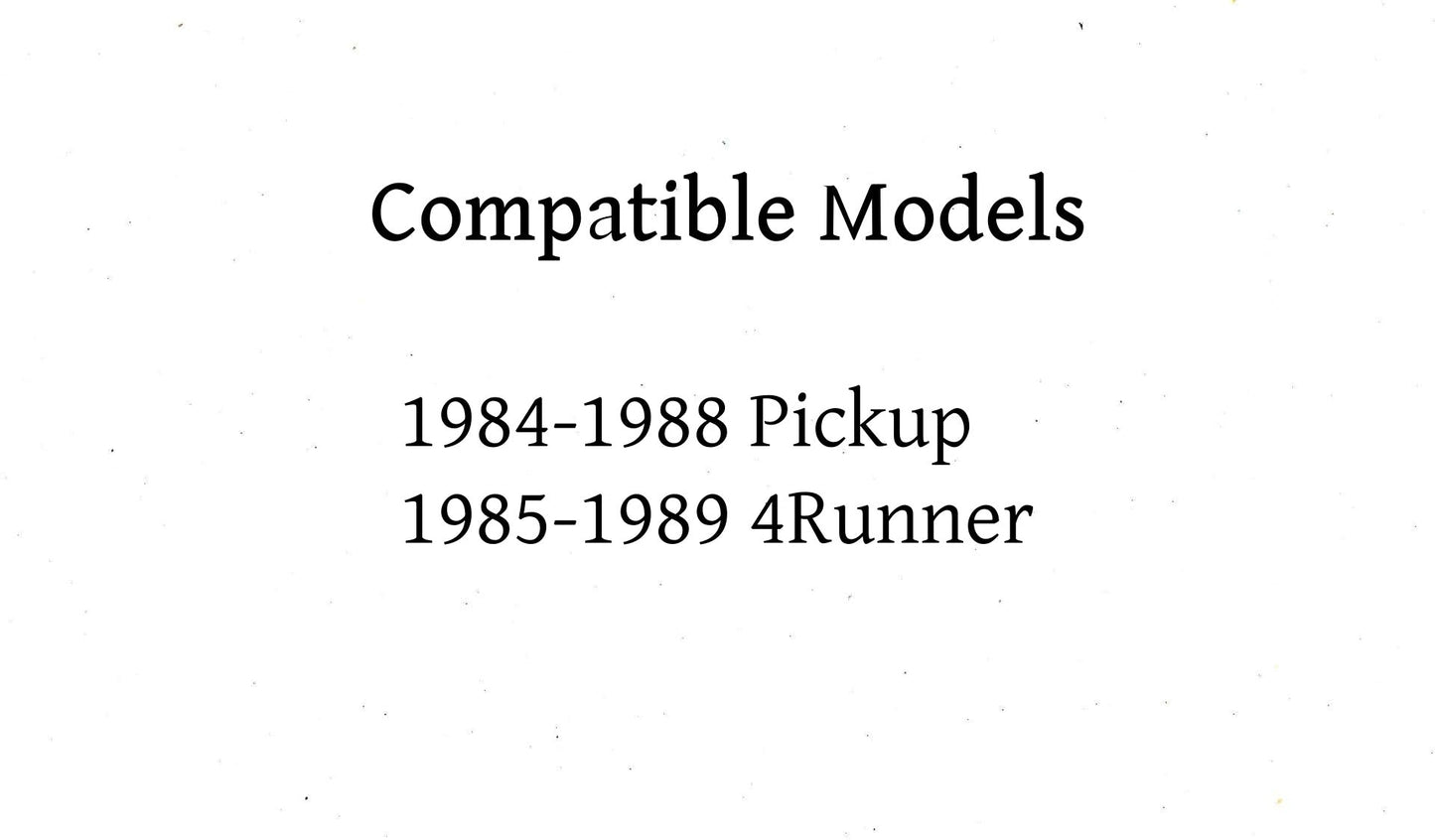 Driver Left Side Front Vent Window Vent Glass Compatible with Toyota Pickup 1984-1988 / 4Runner 1985-1989 Models