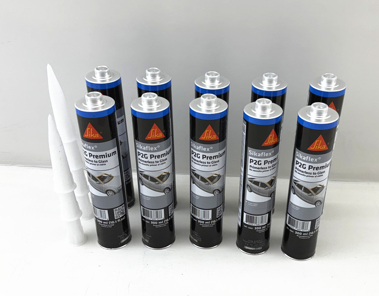 Auto Glass Sealant Windshield Urethane Glue Sikaflex P2G Primerless Adhesive x 10