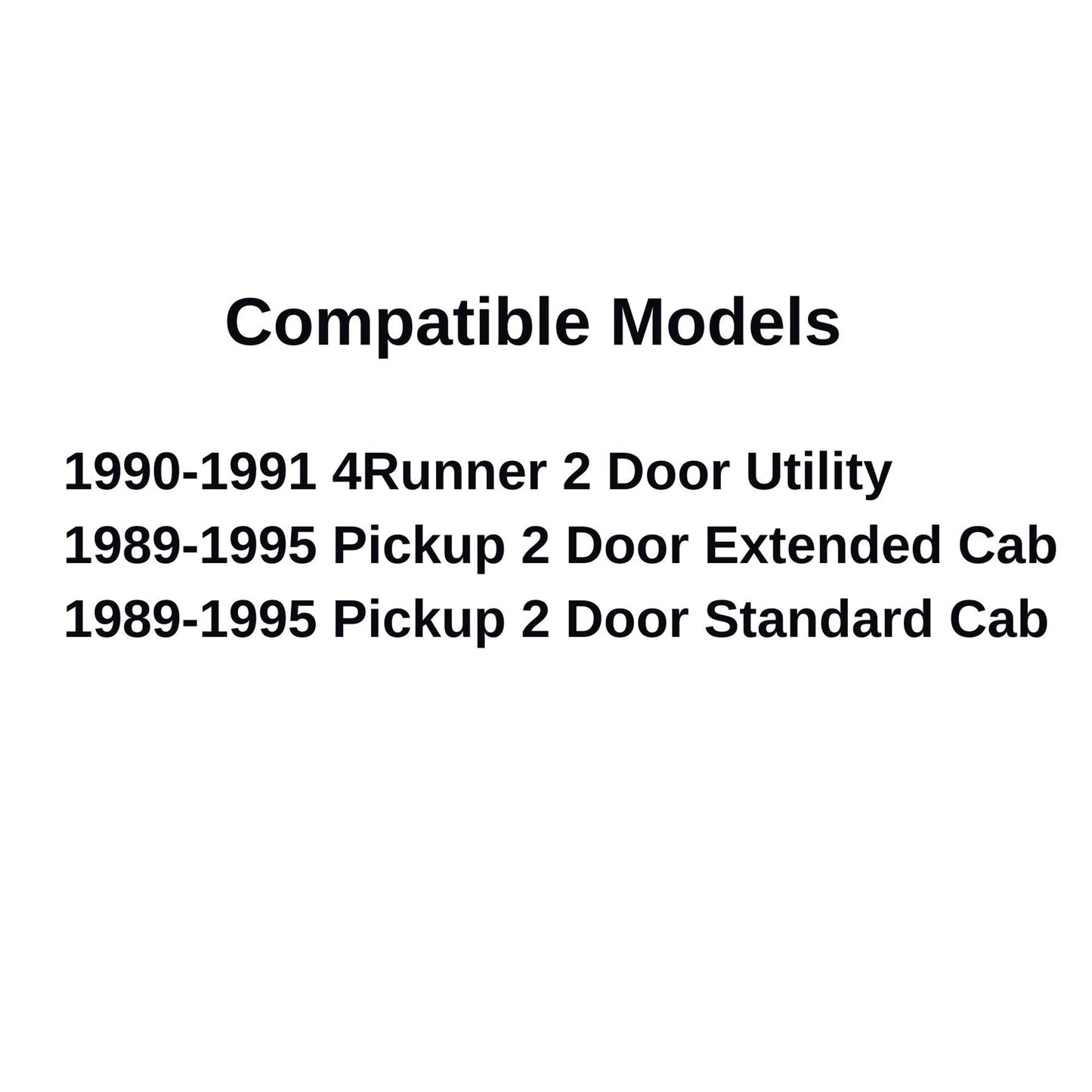 Passenger Right Side Front Door Window Door Glass Without Vent Style Compatible with Toyota Pickup Truck 1989-1995 / 4runner 1990-1991 Models