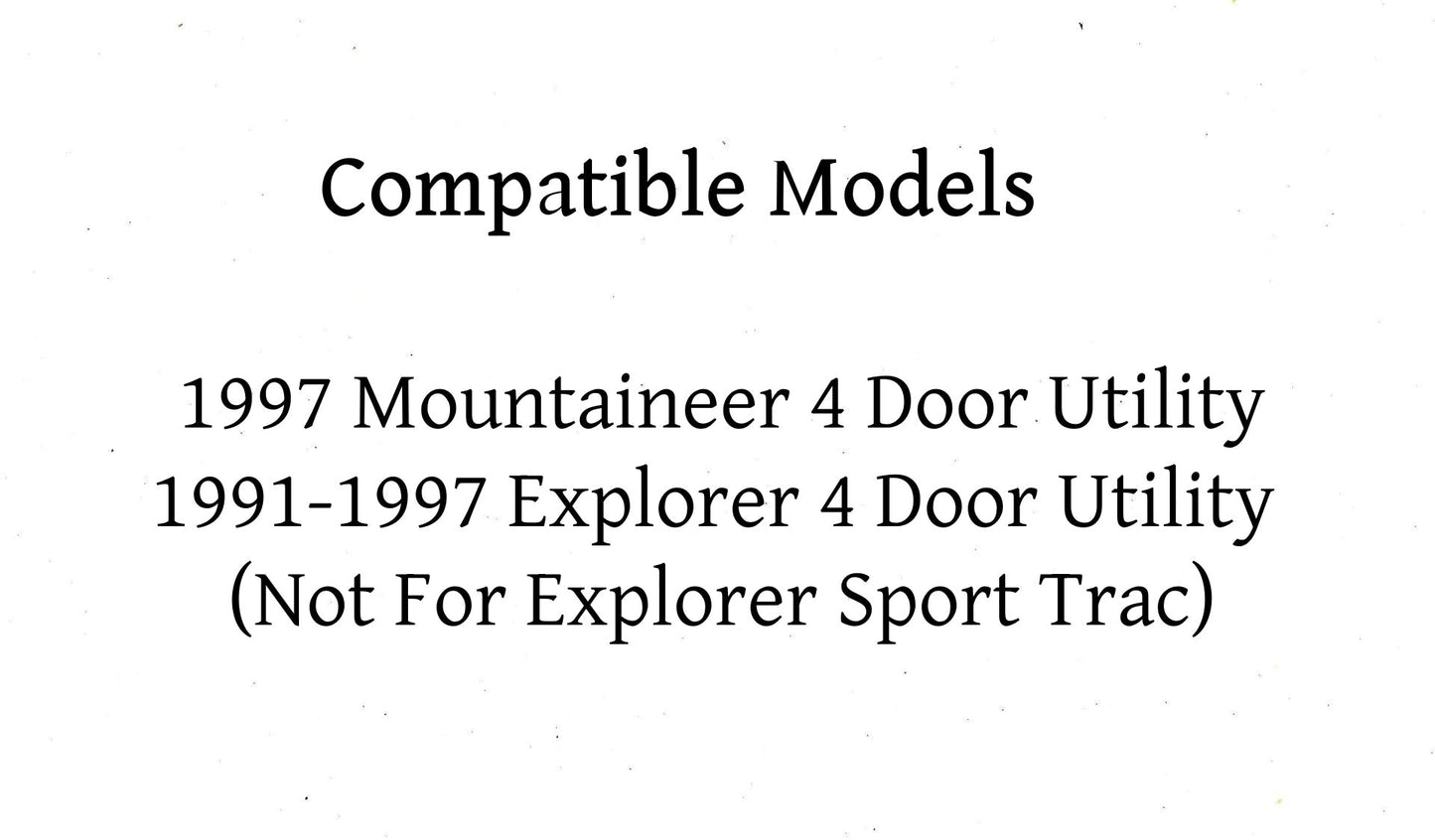 Driver Left Side Rear Vent Window Vent Glass Compatible with Ford Explorer/Mercury Mountaineer 1991-1997 4 Door Models