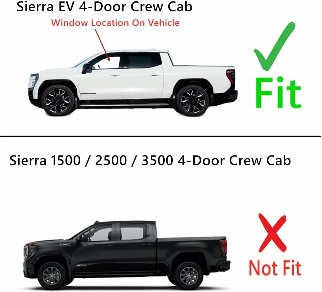 Laminated Driver Left Side Front Door Window Door Glass Compatible with GMC Sierra EV 2024-2025 Models