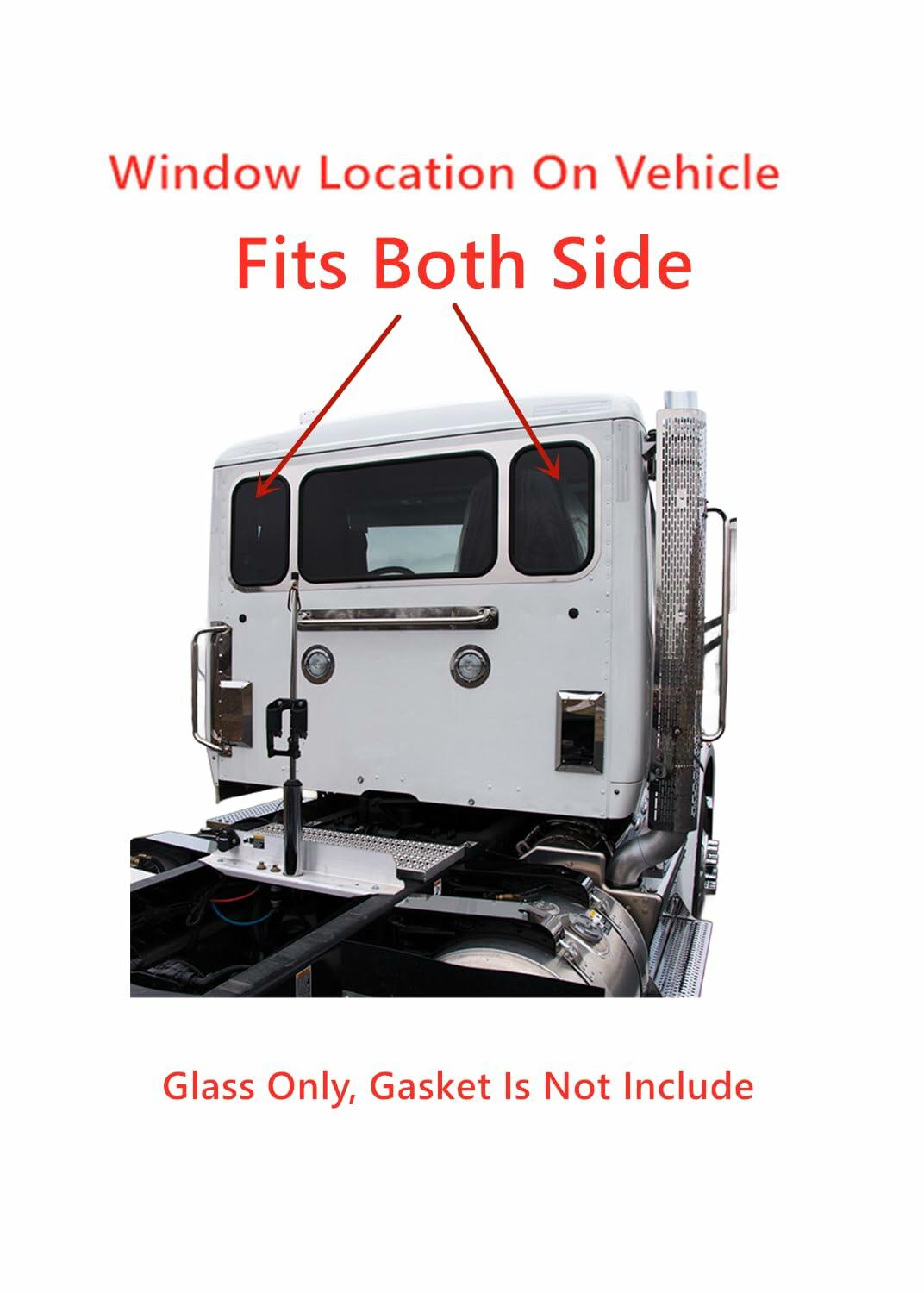 Rear Back Window Back Glass Compatible with Peterbilt 579 2012-2025 / 567 2014-2024 Models