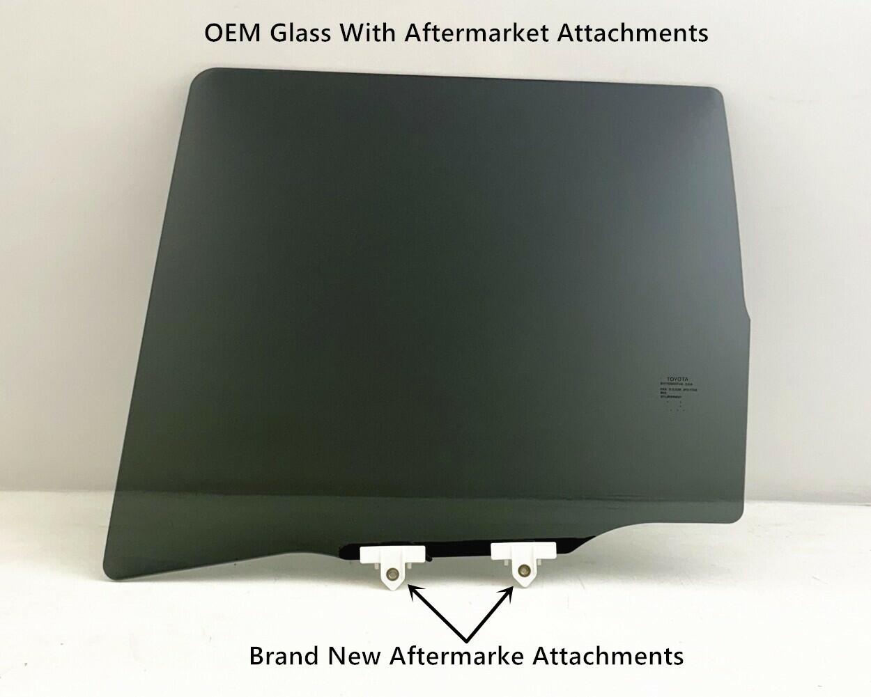 OEM With Aftermarket Attachments Tempered Driver Left Side Rear Door Window Glass Compatible with Toyota Tacoma Crew Cab Pickup 2024-2025 Models