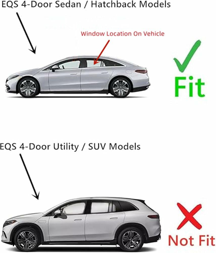 Laminated Driver Left Side Rear Door Window Door Glass Compatible with Mercedes Benz EQS (EQS 450, EQS 450+, EQS 53 AMG, EQS AMG) Sedan/Hatchback 2022-2025 Models