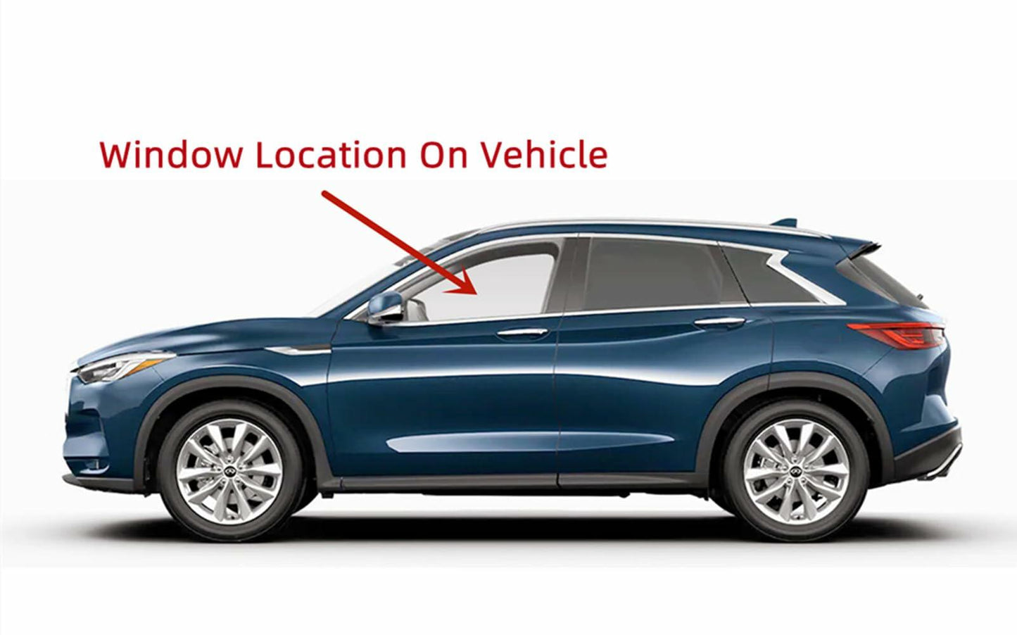 Tempered Driver Left Side Front Door Window Door Glass Compatible with Infiniti QX50 2019-2021 Models