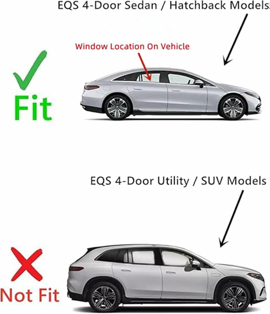 Laminated Passenger Right Side Rear Door Window Door Glass Compatible with Mercedes Benz EQS (EQS 450, EQS 450+, EQS 53 AMG, EQS AMG) Sedan/Hatchback 2022-2025 Models