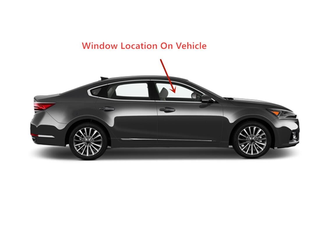 Laminated Passenger Right Side Front Door Window Door Glass Compatible with Kia Cadenza 2017-2020 Models