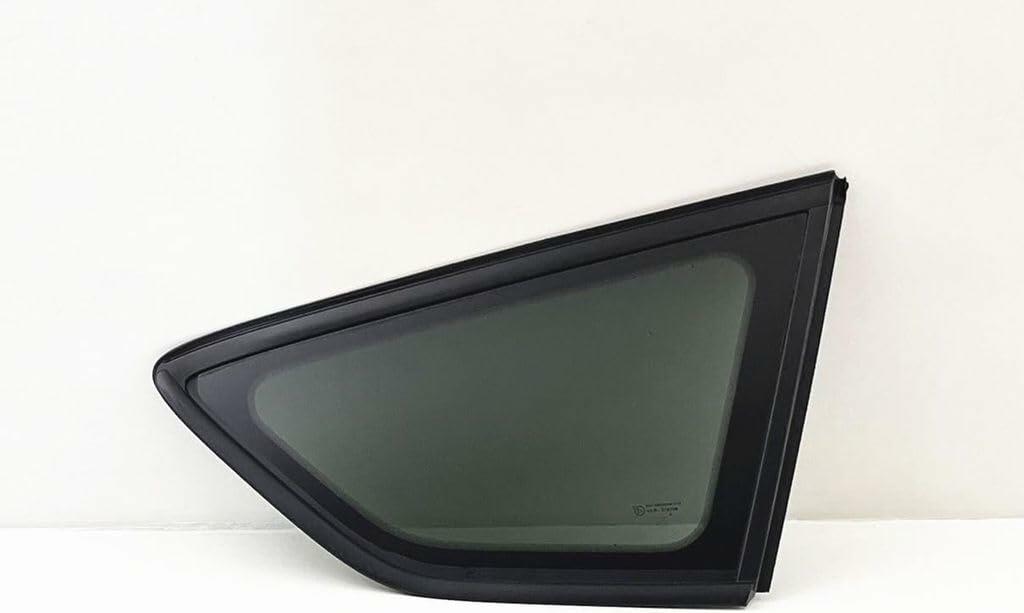 Tempered Passenger Right Side Rear Quarter Window Quarter Glass Black Frame Style Compatible with Ford Escape 2013-2019 Models