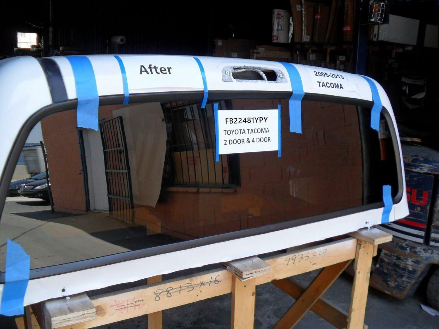 Factory Privacy Tinted Stationary Encapsulated Back Window Back Glass Compatible with Toyota Tacoma Pickup 2005-2023 All Body Types