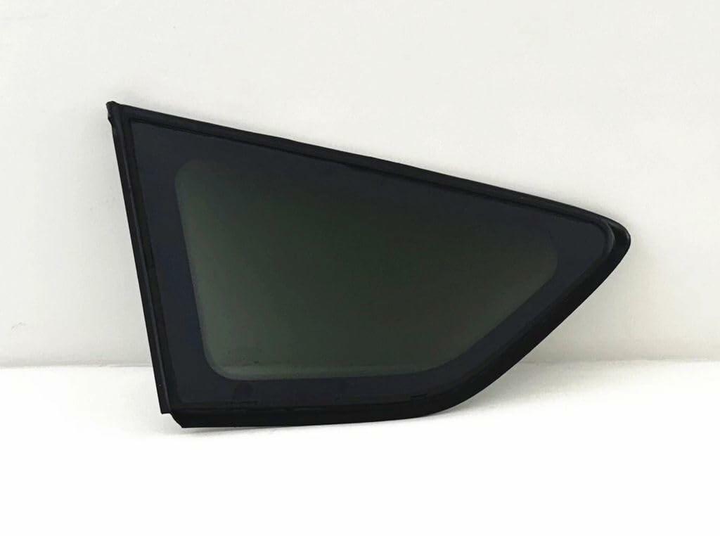 Tempered Passenger Right Side Rear Quarter Window Quarter Glass Chrome Frame Style Compatible with Ford Escape 2013-2019 Models