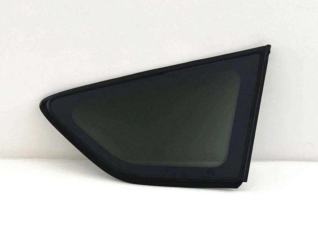 Tempered Driver Left Side Rear Quarter Window Quarter Glass Chrome Frame Style Compatible with Ford Escape 2013-2019 Models