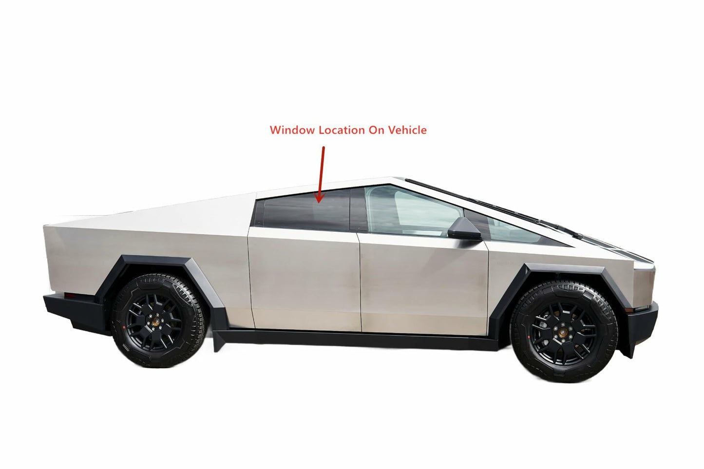 Laminated Passenger Right Side Rear Door Window Door Glass Compatible with Tesla Cybertruck 2024-2025 Models