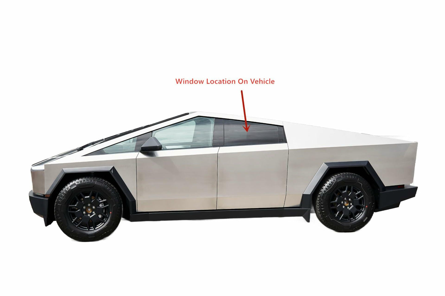 Laminated Driver Left Side Rear Door Window Door Glass Compatible with Tesla Cybertruck 2024-2025 Models