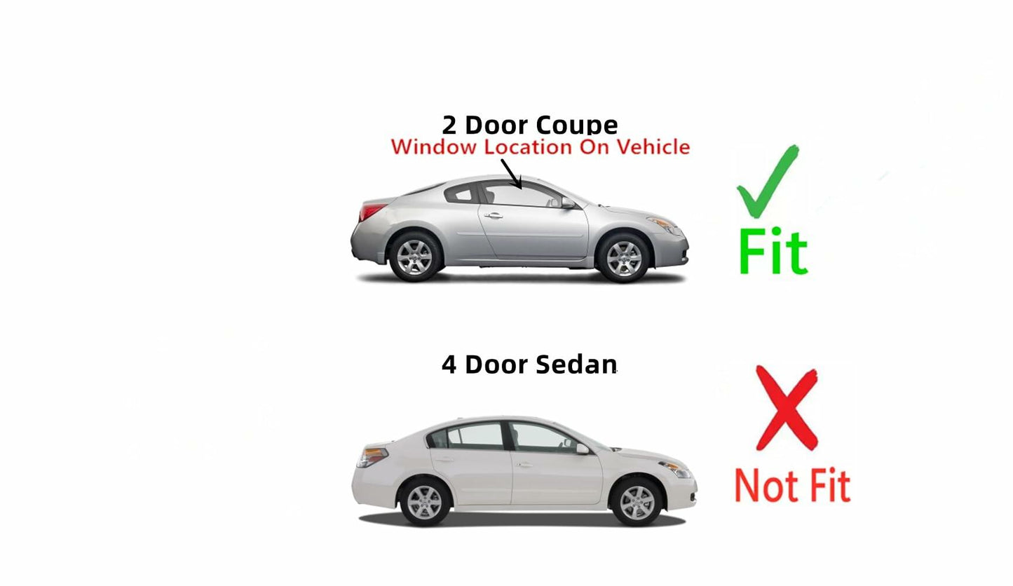 Tempered Passenger Right Side Door Window Door Glass Compatible with Nissan Altima 2-Door Coupe 2008-2013 Model