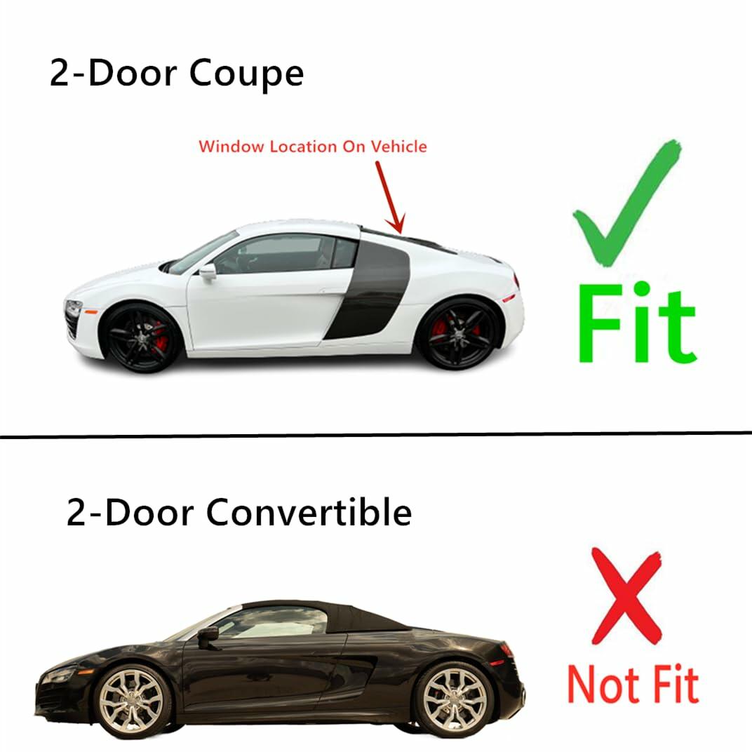 Heated Rear Back Window Back Glass Compatible with Audi R8 2-Door Coupe 2008-2015 Models