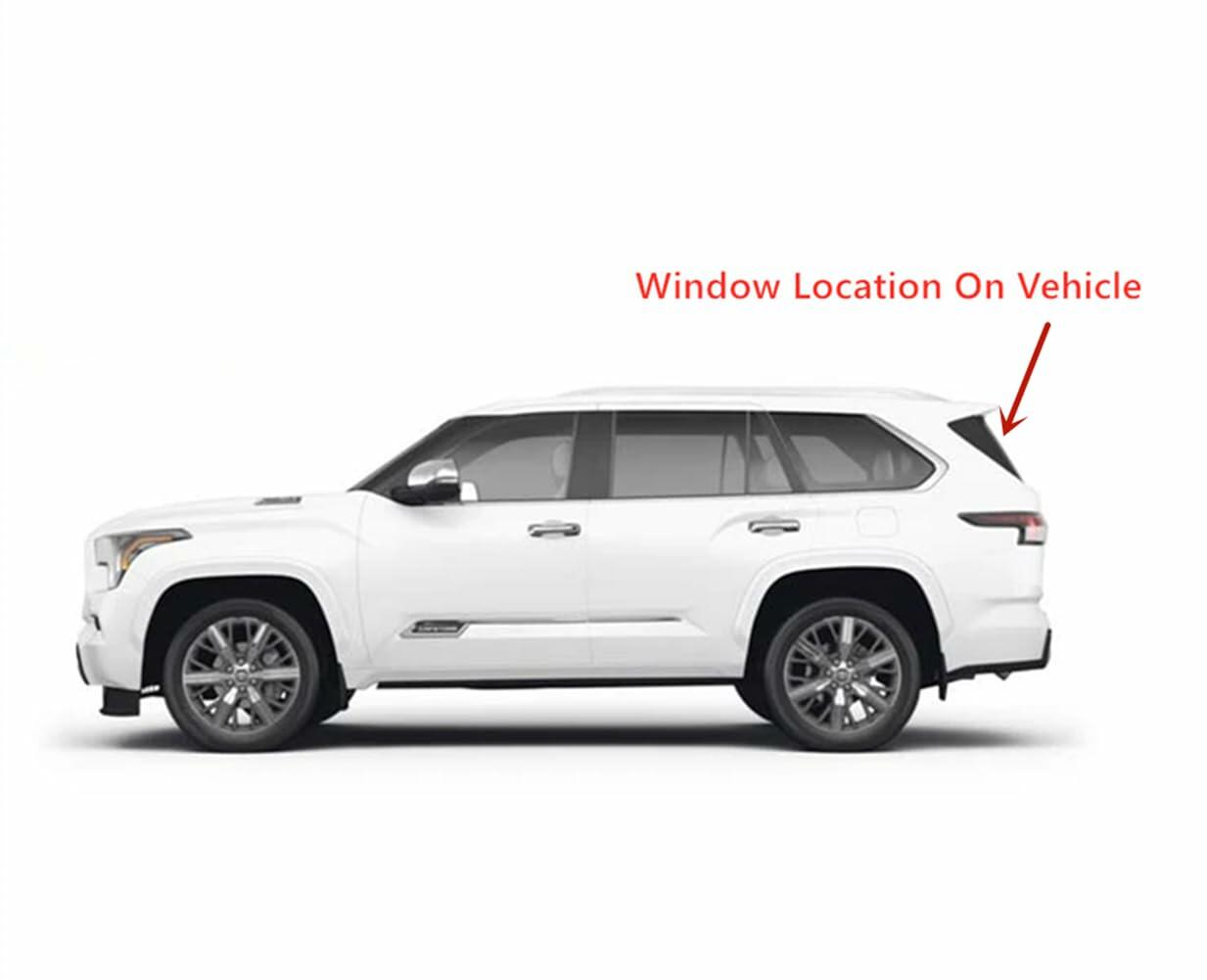 With-Viedo-Display Style Heated Rear Tailgate Back Window Back Glass Compatible with Toyota Sequoia 2023-2025 Models