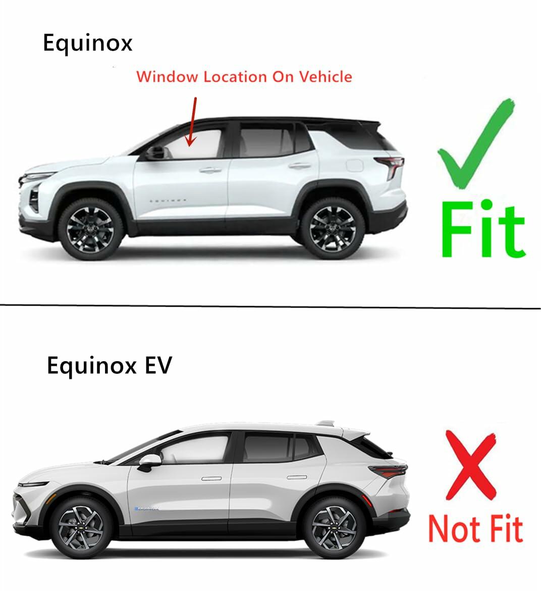 Tempered Driver Left Side Front Door Window Door Glass Compatible with Chevrolet Equinox 2025 Models