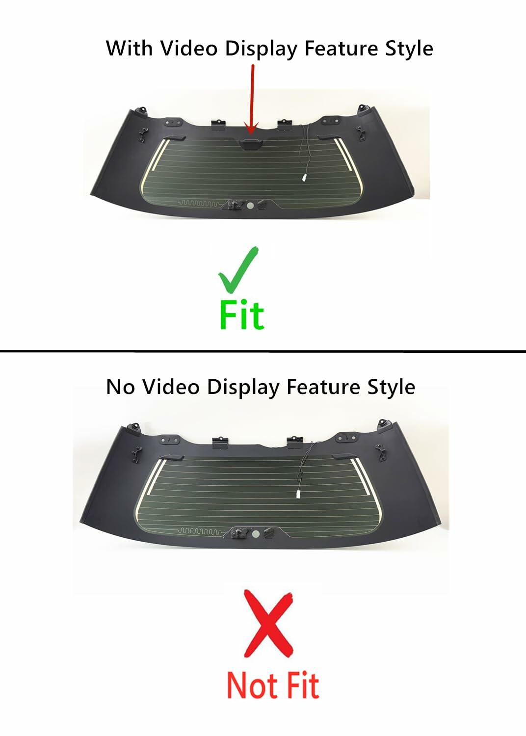 With-Viedo-Display Style Heated Rear Tailgate Back Window Back Glass Compatible with Toyota Sequoia 2023-2025 Models