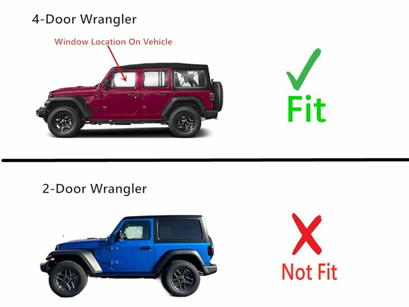 Laminated Driver Left Side Front Door Window Door Glass Compatible with Jeep Wrangler 2024-2025 4-Door Models