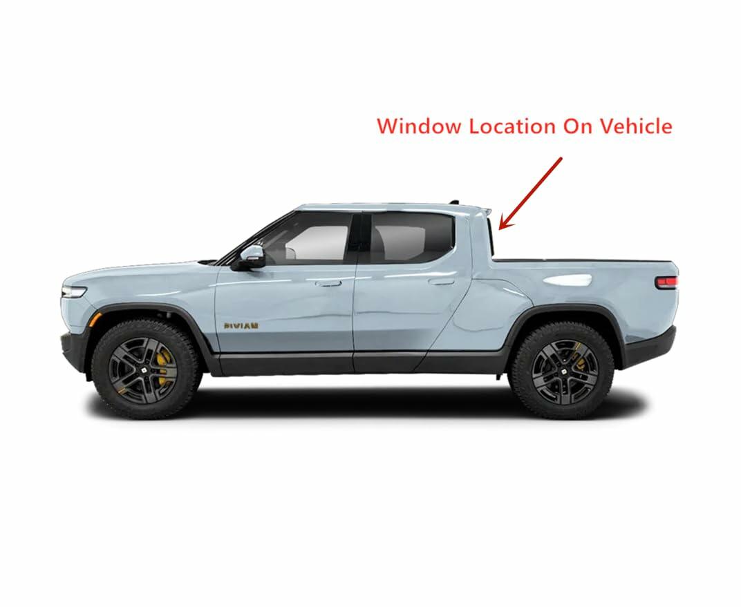 Glass Only Heated Rear Back Window Back Glass Compatible with Rivian R1T 2022-2025 Models