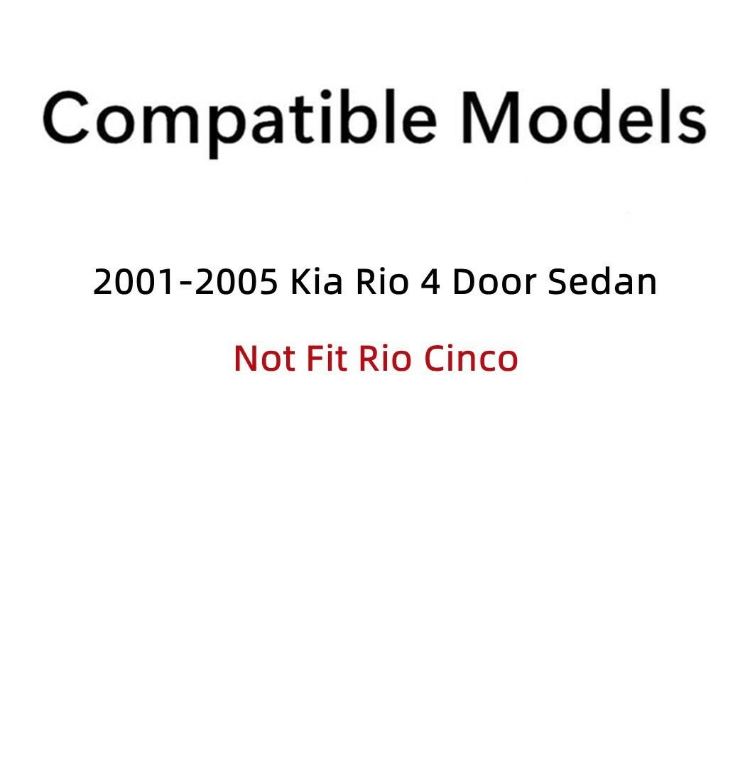 Passenger Right Side Rear Vent Window Vent Glass Compatible with Kia Rio 4 Door Sedan 2001-2005 Models