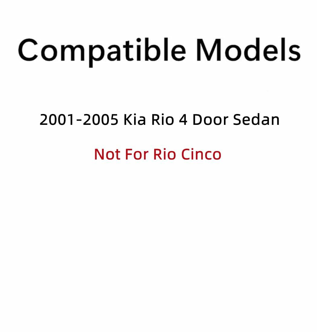 Driver Left Side Rear Vent Window Vent Glass Compatible with Kia Rio 4 Door Sedan 2001-2005 Models