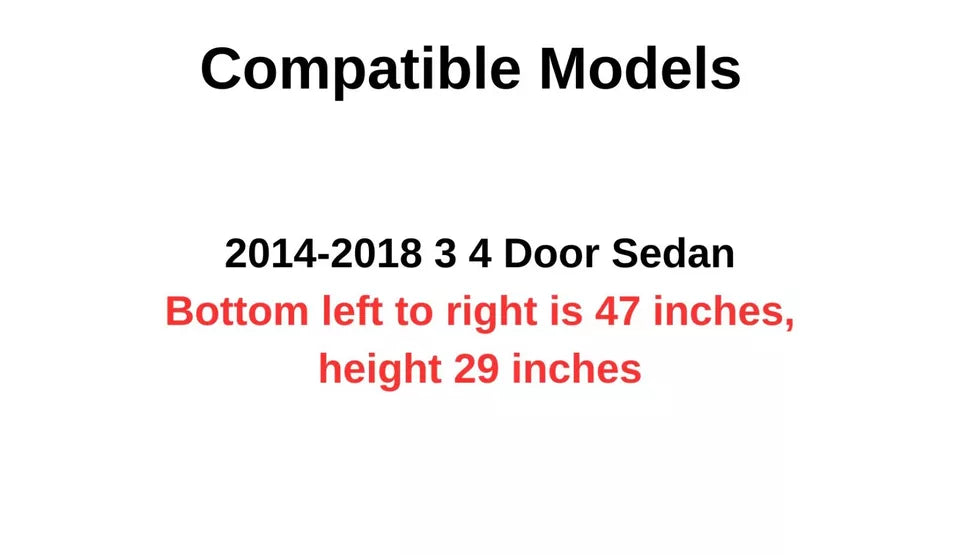 Back Window Back Glass Compatible with Mazda 3 4 Door Sedan 2014-2018 Models