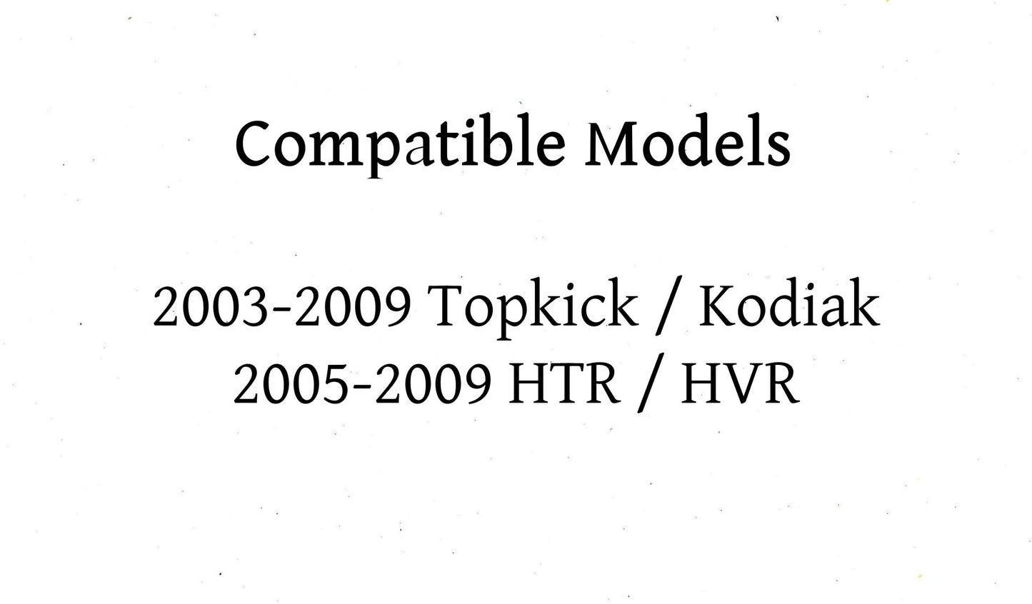 Heated Back Window Back Glass Compatible with GMC Topkick / Chevrolet Kodiak / Isuzu HTR / Isuzu HVR 2003-2009 Models